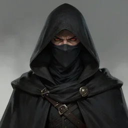 portrait, mysterious rogue wearing a cloak, covered face, rpg game, stern expression, main character, detailed, digital painting, artstation, sharp focus, illustration, artgerm, tomasz alen kopera, peter mohrbacher, donato giancola, joseph christian leyendecker, wlop, frank frazetta