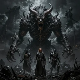 storm of the beast, intricate artwork by josan gonzalez, artgerm, tom bagshaw, kilian eng, h. r. giger, zdizslaw beksinski, very coherent artwork, brutal, darkness, noir, gothic, octane render, unreal engine, 8 k, high contrast