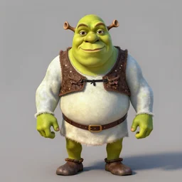 An airbrush caricature of Shrek