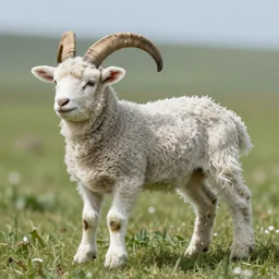a lamb and goat fused as one