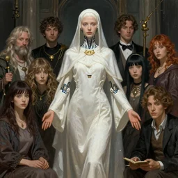 award winning art by mark riddick, wlop, wallpaperflare, houdini, vfx, james gurney, dan luvisi, audrey kawasaki, tim hildebrandt, liam wong, aoi ogata, mao hamaguchi, thomas kinkade, ernst haeckel, very detailed 8 k illustration of a beautiful cyborg priestess, concept art