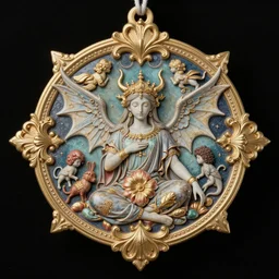 beautiful decorative ornament with spirit baphamet, decorative design, classical ornament, bilateral symmetry, symmetrical, highly detailed, stanley artgerm lau, wlop, rossdraws, james jean, andrei riabovitchev, marc simonetti, yoshitaka amano,