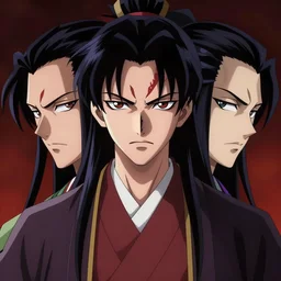 hyperrealism anime cel animation, schizophrenia inducing symmetrical vector art of a godlike vampire samurai, symmetry accurate features, post processing, octane rendered