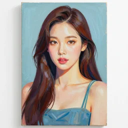 popart painting of Hwasa. Mamamoo beautiful singer talented woman. FULL BODY WOMANLY FIGURE. Full body popart cute face.
