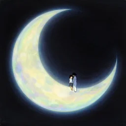 an oil painting moon shaped pool by yoshitaka amano of the black box, film poster from angels egg by japanese director mamoru oshii, vintage 8 0 s anime, ethereal, holy, omnious, grainy, astounding, highly detailed and quality, delicate, soft, very detailed, well defined, color corrected iridescent light neon gradient, tachisme