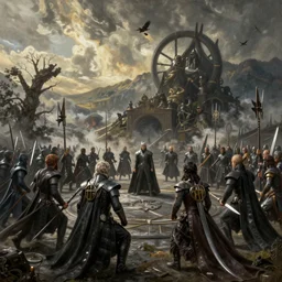 game of thrones battle scene, cinematic, hyperdetailed painting, beautiful
