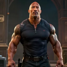Dwayne Johnson as a Fall Guys character, dramatic, cinematic, artstation