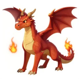 a fire dog dragon, greg rutkowski