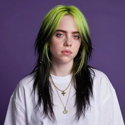 billie eilish in the pixar art style