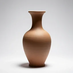 cheerful potter with clay vase, cinematic studio photo, full body, standing, isolated on a pure white background, centered, whole figure in frame, sharp focus, studio lighting