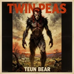 twin peaks poster art, david bowie is infected with the spirit of the wendigo demon, old retro pulp, by michael whelan, rossetti bouguereau, artgerm, retro, nostalgic, old fashioned