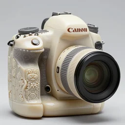 multi dimensional language model carved out of ivory, canon 5 d 5 0 mm lens