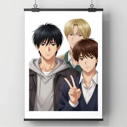ilya kuvshinov, artgerm, craig mullins boy's love anime art print, expert composition