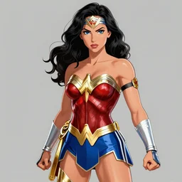 beautiful anime art of Gina Carano as Wonder Woman by WLOP, rossdraws, Logan Cure, Mingchen Shen, BangkuART, sakimichan, yan gisuka, JeonSeok Lee, zeronis, Chengwei Pan on artstation