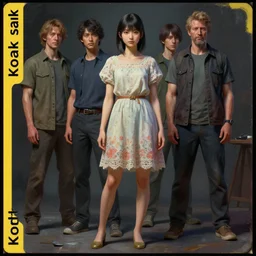 clothed, worksafe. instagram photo, kodak portra. by wlop, ilya kuvshinov, krenz cushart, greg rutkowski, trending on pixiv. zbrush sculpt, octane, maya, houdini, vfx. full body portrait of a japanese junior idol, summer dress. oil painting. cinematic dramatic atmosphere, sharp focus, volumetric lighting.