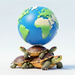 earth on top of a stack of turtles