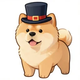 a chow chow magician cartoon