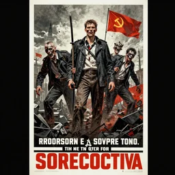 propaganda soviet poster with zombies by Chie Yoshii