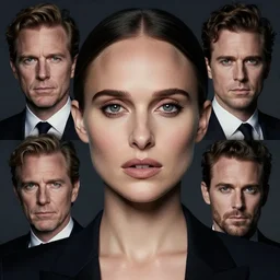 a fashion photo of a beautiful model, stylesd and photo by elizabeth saltzman, peter lindbergh, tim walker, symmetry, full face, studio lighting, dlsr, detailed face, natalie portman