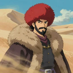 dune still, scientist, middle age, beard and mustache, slim, red fur hat and fur coat, male, portrait shinkai makoto studio ghibli studio key hideaki anno sakimichan stanley artgerm lau rossdraws james jean marc simonetti elegant highly detailed digital painting artstation pixiv