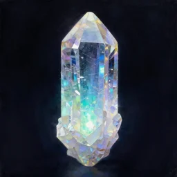 a painterly stylized!! glowing hauyne crystal!! by james gilleard