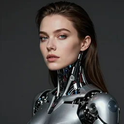 portrait of a female cyborg