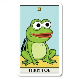 Tarot card portrait pepe frog