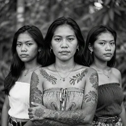 Black and white photo portraits The Last Tattooed Women of Kalinga by Jake Verzosa