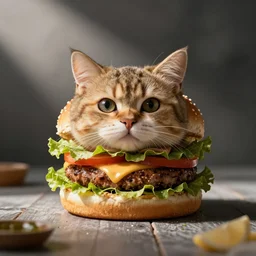 cute real cat burger