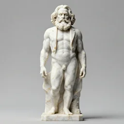a statue made of white marble with gold veins, of karl marx, transhumanism, full body shot, perfect symmetrical body, perfect symmetrical face, hyper realistic, hyper detailed, by johannen voss, by peter kemp, by monia merlo, by michelangelo, by ernst haeckel, by alex grey, octane render, blender, 8 k