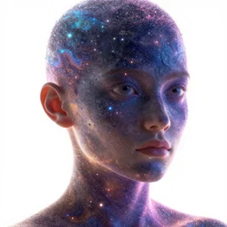highly detailed close up portrait of a celestial with a body made of spacedust, concept art, character art, studio lightning, bright colors, intricate, masterpiece, photorealistic, hiperrealistic, sharp focus, high contrast, Artstation HQ, DeviantArt trending, 4k UHD, Unreal Engine 5