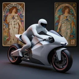 product photo of a futuristic maglev motorcycle, asymmetric flowing strong pose minimalistic, by artgerm and greg rutkowski and marc newson and zaha hadid, alphonse mucha, samsung apple webcam, matte glossy materials, neon, three quarter view, volumetric light, detailed, octane render, midsommar