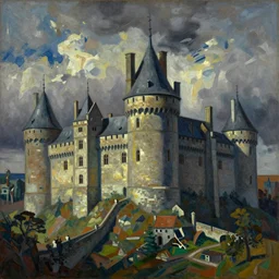 medieval castle, by willem de kooning
