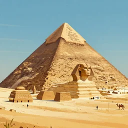 a storybook illustration of the Great Pyramid of Gizah