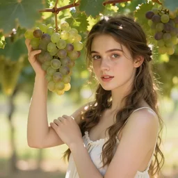 the goddess of the grape harvest, photorealistic