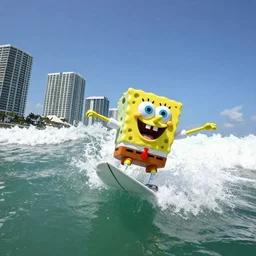 go pro footage of spongebob surfing in miami