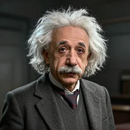 Albert Einstein in a pixar film, movie, cinematic
