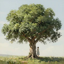 beautiful girl in the form of a tree in full growth, digital painting, professional art, elegant by Wrightson, Bernie