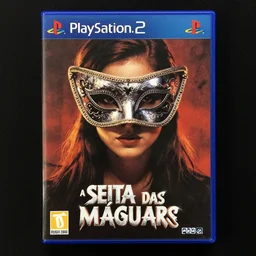 A Seita das máscaras, game poster printed on playstation 2 video game box , Artwork by Craig Mullins, cinematic composition