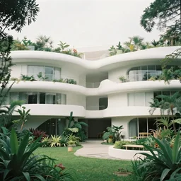8 k film still, a jungle hotel, by tadao ando and zaha hadid