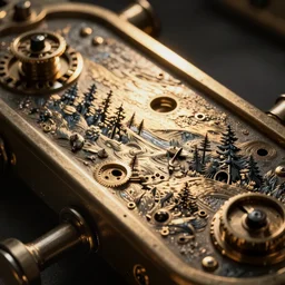 up close steampunk fretboard