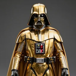 golden darth vader, photograph, 4k, trending on artstation
