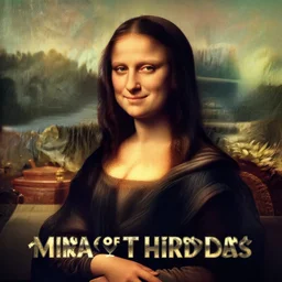 Matt Damon as Mona Lisa, sigma male, rule of thirds, movie poster with no text, award winning photo, unreal engine