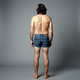 fidel castro wearing jorts, from behind, full body portrait, 3 5 mm film, by nan goldin