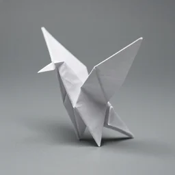 origami bird, realistic, highly detailed