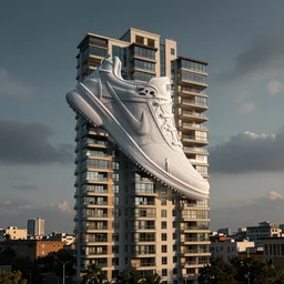 A sneaker as an apartment building