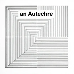 an Autechre album cover using only straight lines and large geometric shapes and no more than 2 colors red and green, high resolution, lineart, high contrast
