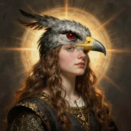 medieval character with a bird's head portrait dnd