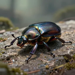 heavy metal dung beetle, extremely detailed, sharp focus, wide view, full body shot, smooth, digital illustration, by james jean, by rossdraws, frank franzzeta, mcbess, sakimichan, brosmind, steve simpson