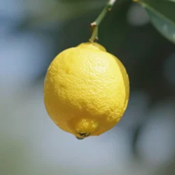 a moment before a flying lemon hits the camera